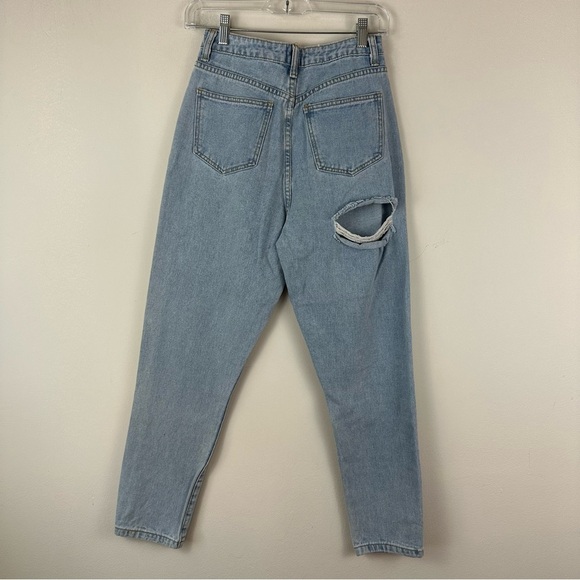 Princess Polly | Light Wash Slim Leg Jeans with Butt Cut Size 2 - Picture 5 of 6